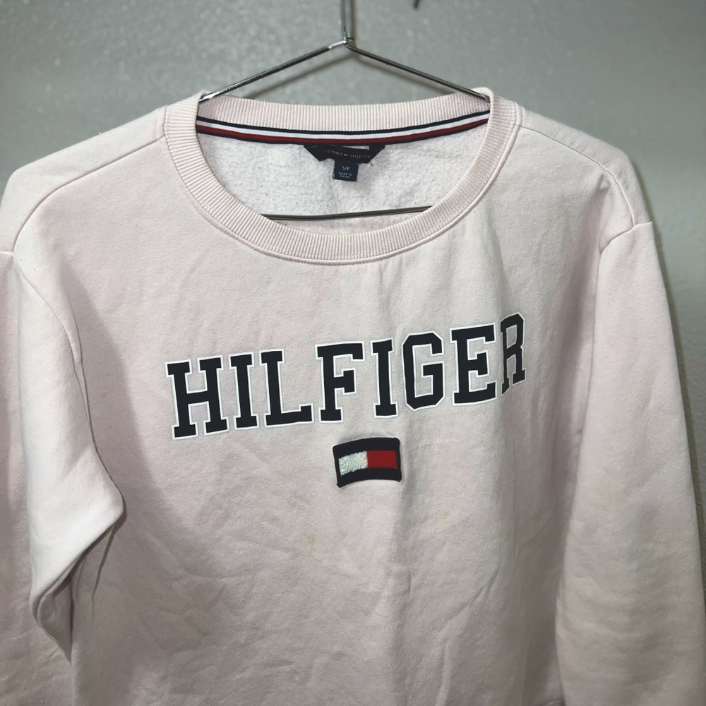 Tommy Hilfiger Pink Crewneck Sweater - Small